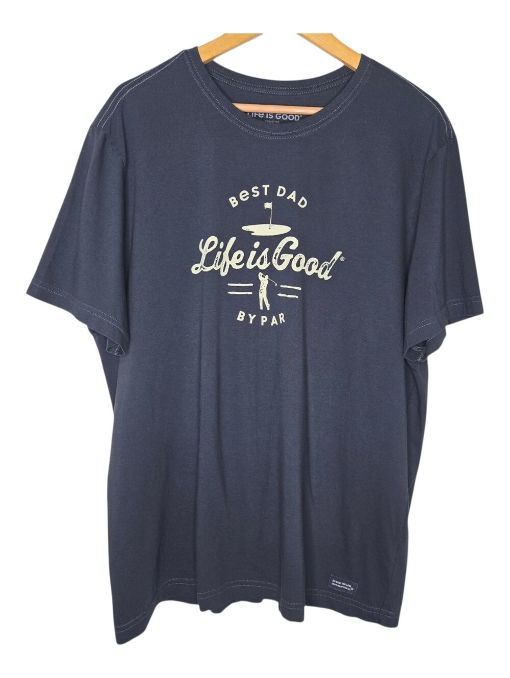 Life Is Good Mens Navy Blue Golf Crusher Tee Shirt Size XL